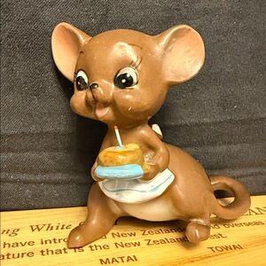 Vintage Josef Originals Birthday Mouse Figurine
